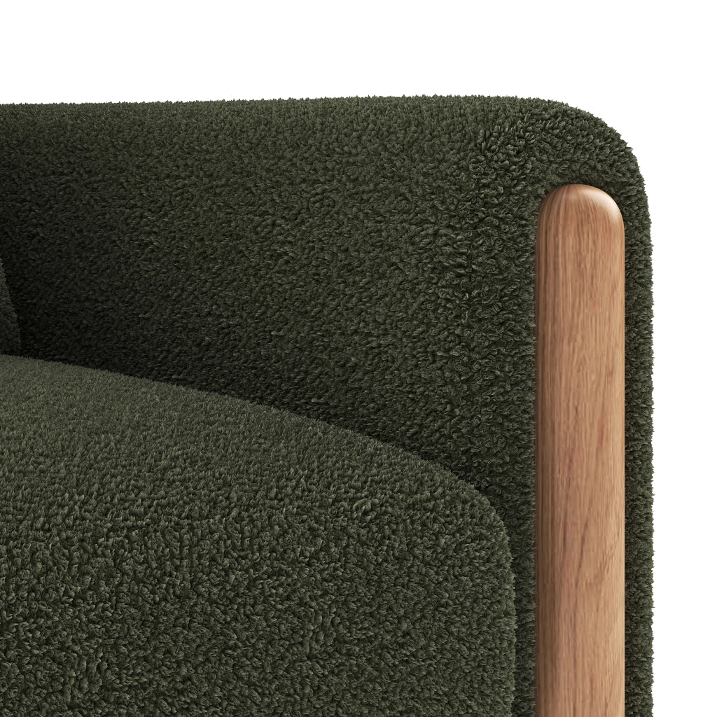 POLTRONA Lounge 87x83x88,5 cm in Teddy Verde