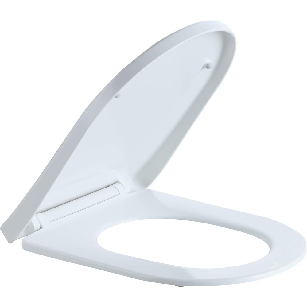 Eridanus, serie dallas, sedile del wc, a forma di d bianco pp (p