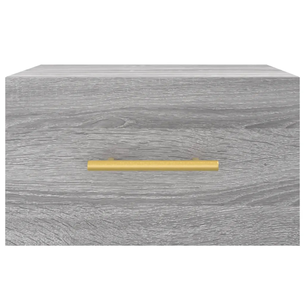 Comodino a Muro-Tavolino da notte Grigio Sonoma 35x35x20 cm