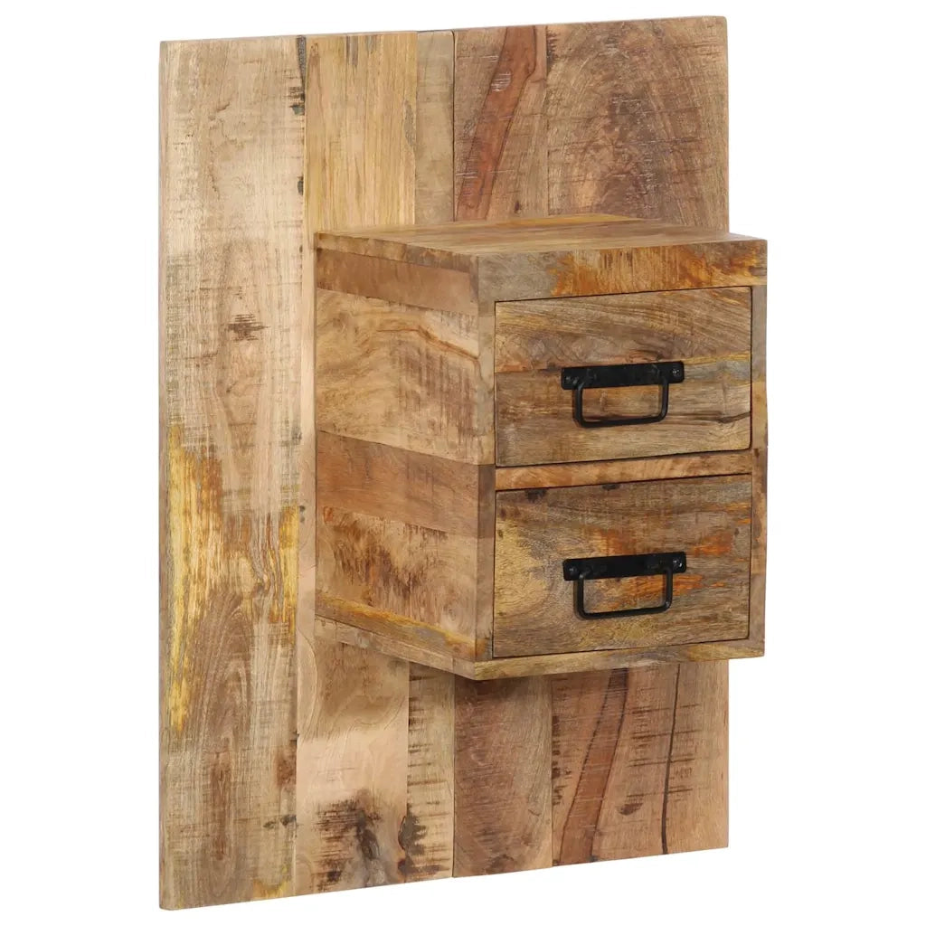 vidaXL Comodino 60x32x80 cm in Legno Grezzo Massello di Mango