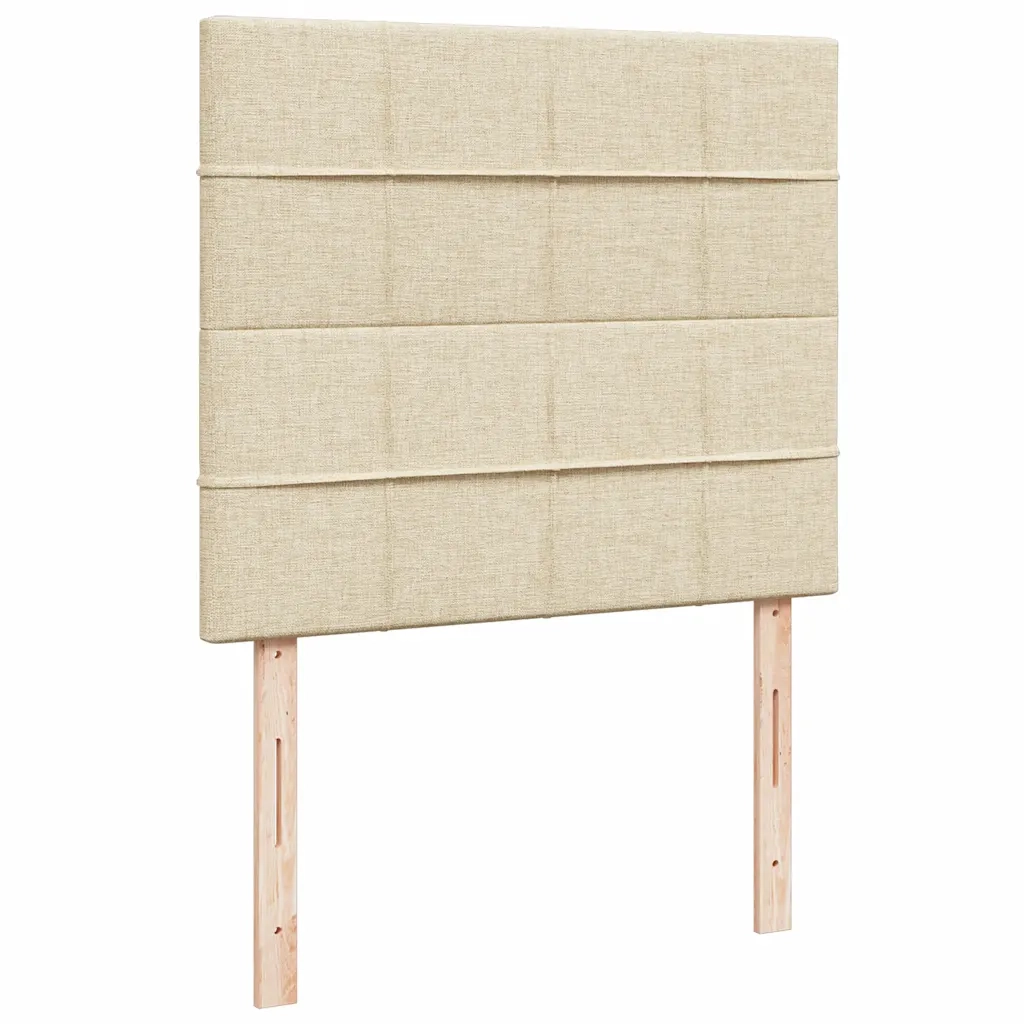 Giroletto a Molle con Materasso Crema 120x190 cm in Tessuto 3292000