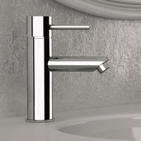 Rubinetto lavabo serie suvi, minimalista e raffinata. made in italy