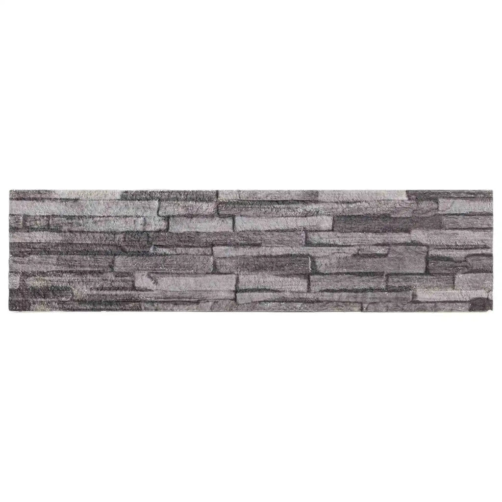 Pannelli da parete 10 pz 100 x 25 cm Antracite Schiuma EPS 42046110