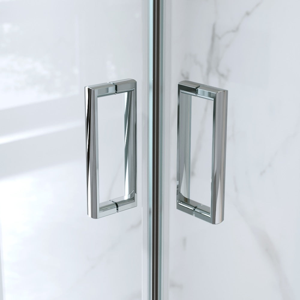 Cabina Doccia Angolare Scorrevole 70x90 Cm H 185 cm Vetro Trasparente 6 mm | Kiro