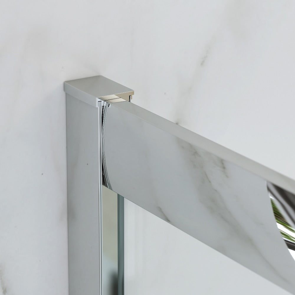 Cabina Doccia Angolare Scorrevole 70x90 Cm H 185 cm Vetro Trasparente 6 mm | Kiro