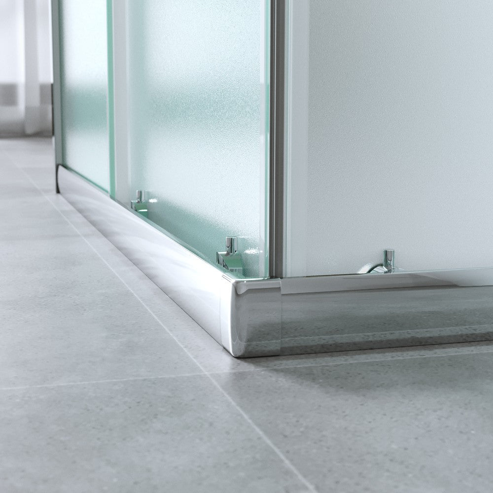 Box Doccia H 185 cm 3 Lati 70x120x70 Cm vetro 6 mm Opaco Scorrevole| Kiro