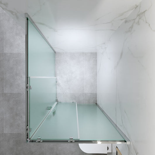 Cabina Doccia Angolare Scorrevole 70x90 Cm H 185 cm Vetro Opaco 6 mm| Kiro