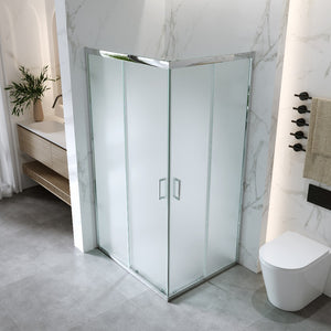 Box Doccia Doppio Scorrevole 70x120 Cm H 185 cm vetro 6 mm Opaco| Kiro