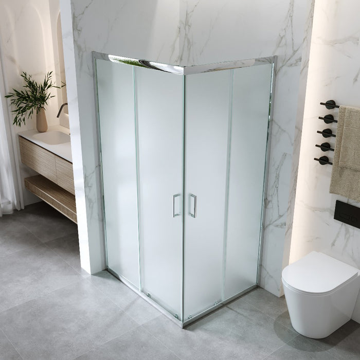 Box Doccia Doppio Scorrevole 70x120 Cm H 185 cm vetro 6 mm Opaco| Kiro