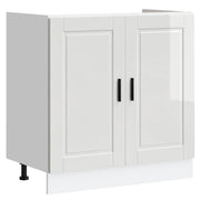 Pensile da cucina | Mobile base lavello Porto Bianco Lucido 80x46x81,5cm Truciolato