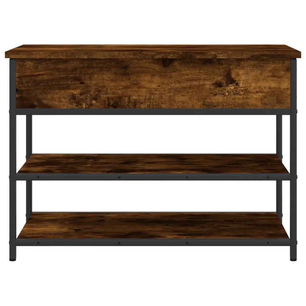 Panca Porta Scarpe Rovere Fumo 70x42,5x50 cm Legno Multistrato