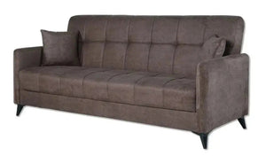 Divano egadi 3 posti recliner grigio inclusi 2 cuscini