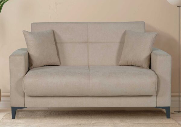 Divano Boston 2 posti tessuto grigio stone