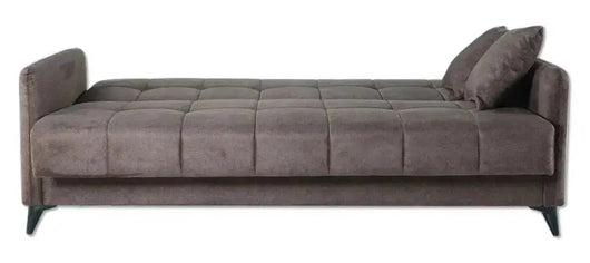 Divano egadi 3 posti recliner grigio inclusi 2 cuscini