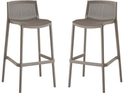 Set di 2 seggioloni impilabili in plastica "Néora" - Taupe