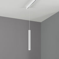 Pendente Tubolare On-Off Ego Alluminio Bianco Led 12W 3000K Luce Calda