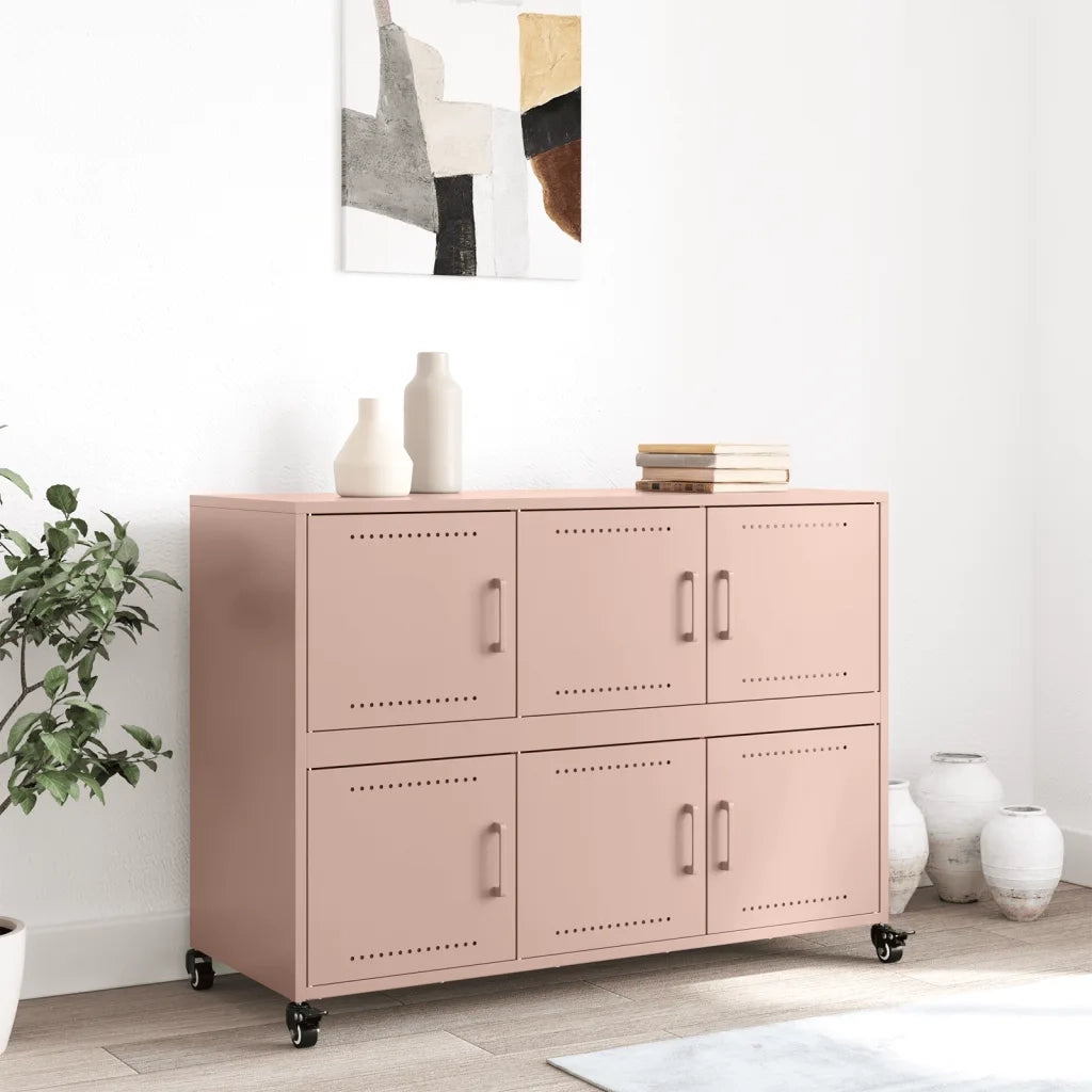 Credenza Rosa 100,5x39x72 cm in Acciaio