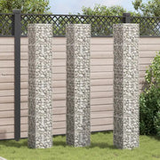 Fioriere Rialzate a Gabbione 3 pz 30x30x200 cm in Ferro 151251