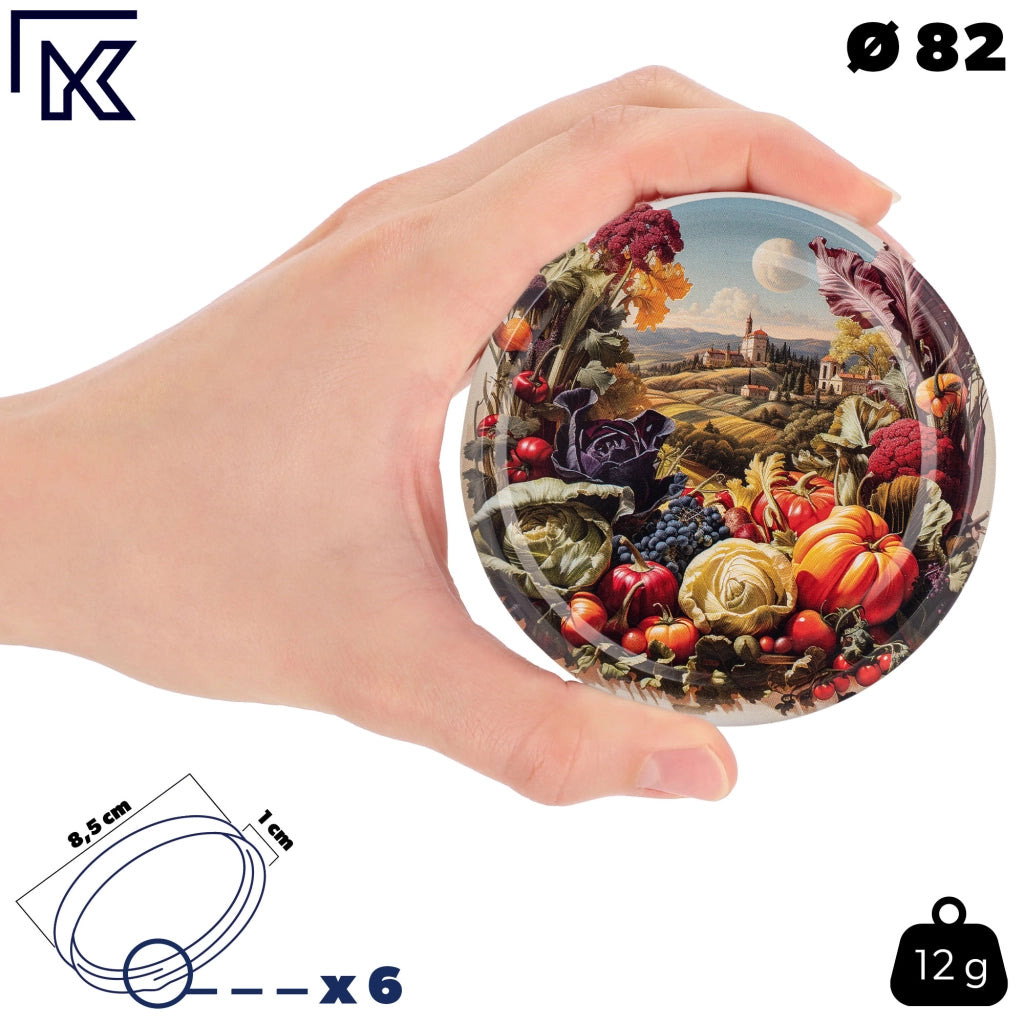 KADAX 50x Jar Caps Fi 82 Tappi per Barattoli Coperchi Conserva