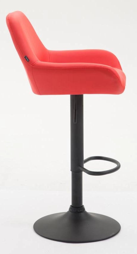 Set 2 Sgabelli Bar Braga In Similpelle rosso,nero