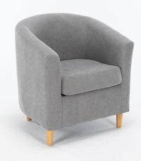 Poltroncina maja in tessuto tabacco 70x63x68h