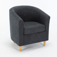 Poltroncina maja in tessuto tabacco 70x63x68h