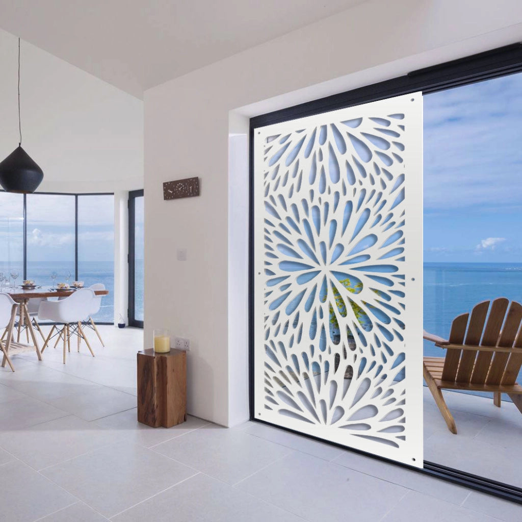 SQUIRT - Pannello in PVC traforato - Parasole Misura: 50x150 cm, Colore: bianco