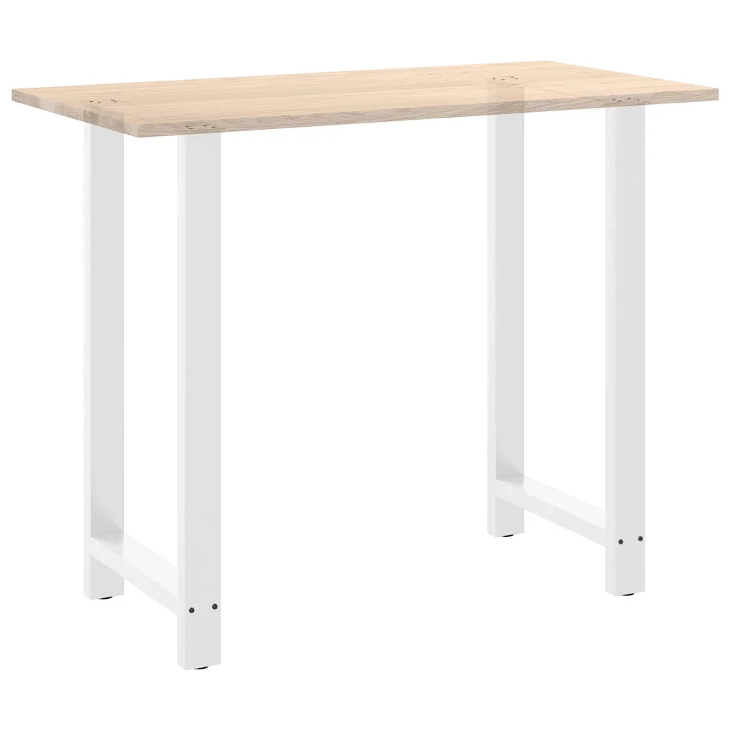 vidaXL Gambe per tavolo da bar bianche 2 pz 60x(110-111) cm in acciaio