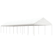 Gazebo con Tetto Bianco 17,84x4,08x3,22 m in Polietilenecod mxl 76390