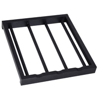 Carrello da Cucina con Cassetti e Portabottiglie Legno e Nero