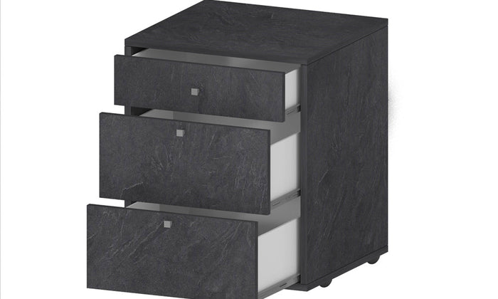 Cassettiera con Ruote DALIA – 47x45x61,2 cm, Colore Report, 3 Cassetti