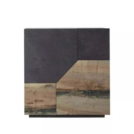 Credenza Alien Highboard in Ardesia e Legno di Pero - Dimensioni 100 x 43 x 106 cm