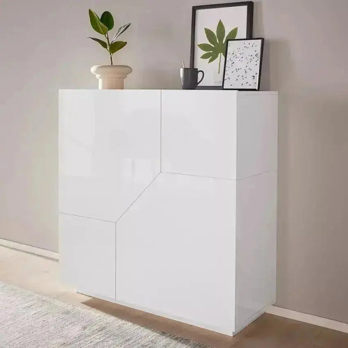 Credenza Alien Highboard 100 x 43 x 106 cm - Bianco Laccato