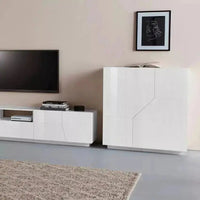 Credenza Alien Highboard 100 x 43 x 106 cm - Bianco Laccato
