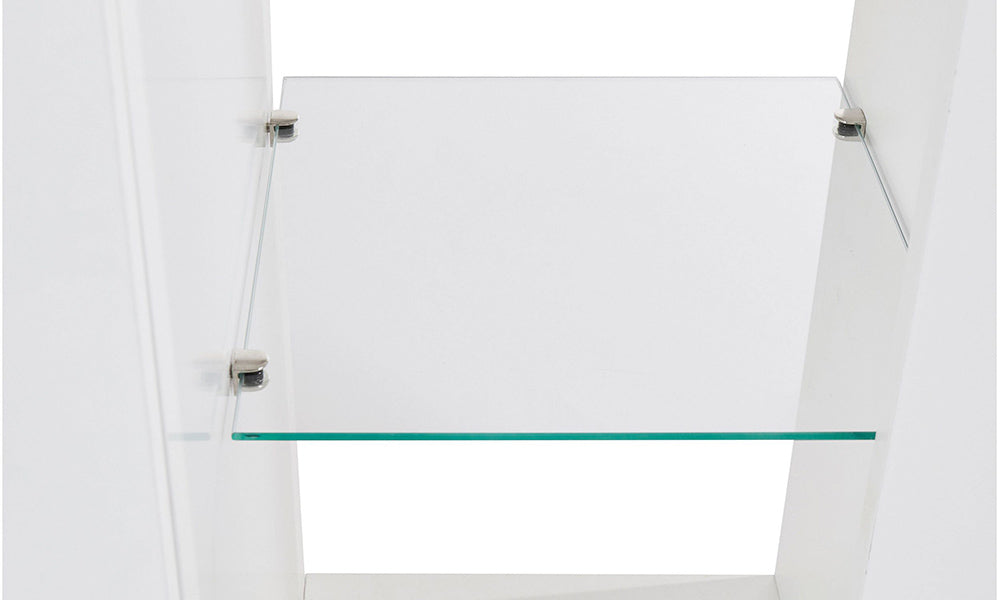 Credenza ESSENTIAL 4 Ante 220 cm - Mobile Moderno con Ripiani in Vetro e Spazi Capienti