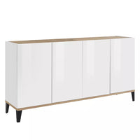 Credenza Moderna a 4 Ante, Design Made in Italy - 160x40x82 cm