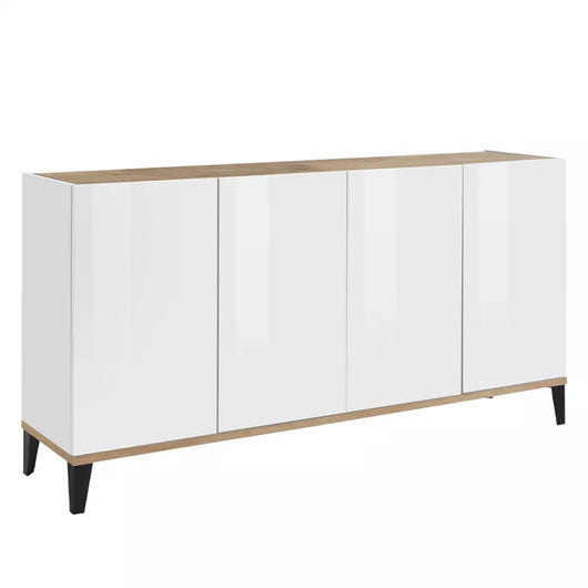 Credenza Moderna a 4 Ante, Design Made in Italy - 160x40x82 cm