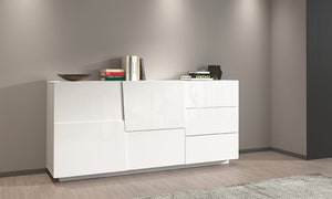 Credenza PONGO 180 cm - Mobile Moderno con 2 Ante, 3 Cassetti e Ampi Ripiani