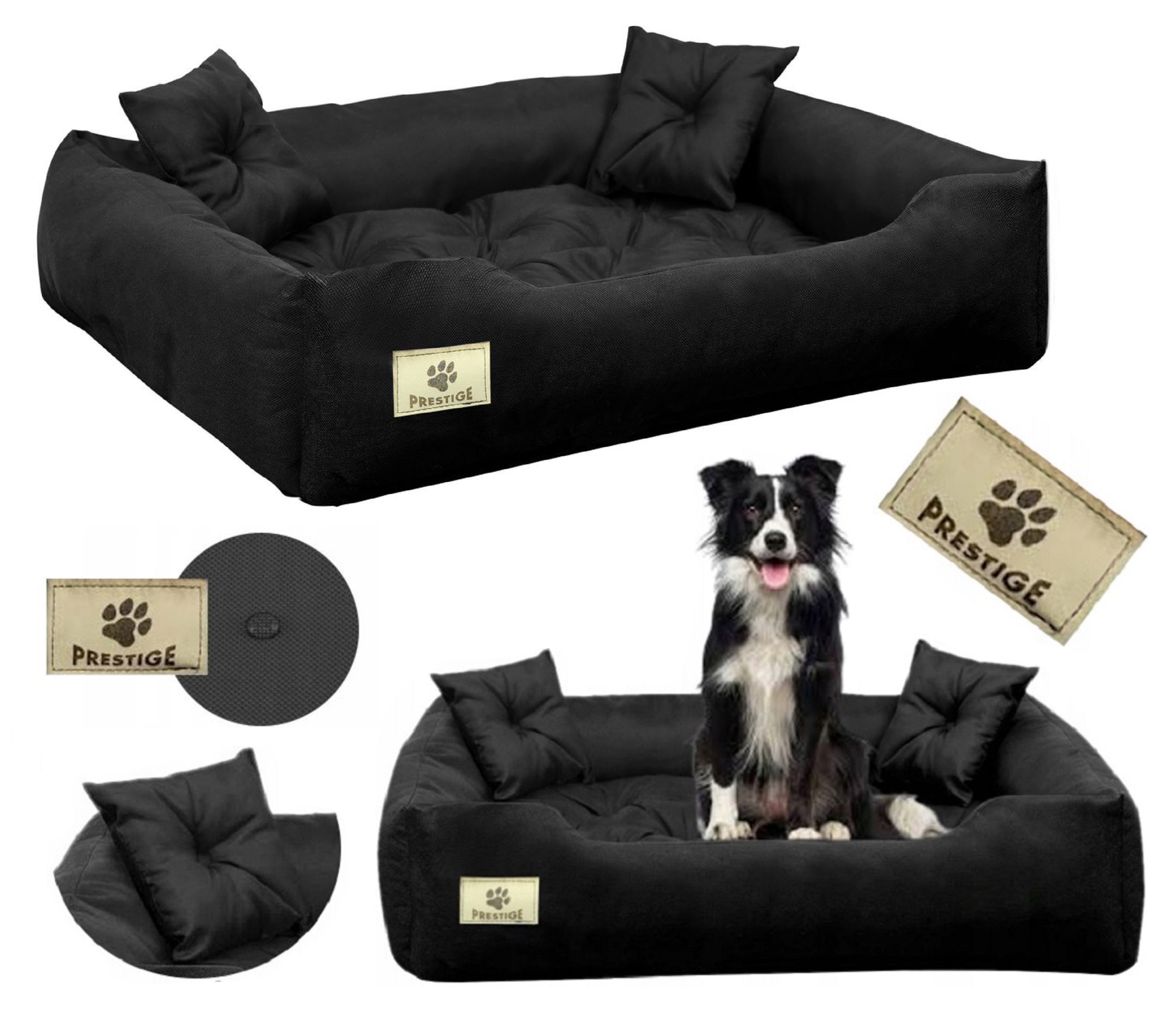 AIO FACTORY 100x75 cm PRESTIGE Letto per cani impermeabile nero