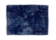 Tappeto Shaggy Bagno E Cucina Retro Antiscivolo Microfibra Mod. Perla Blu Navy - 50x80 - Blu