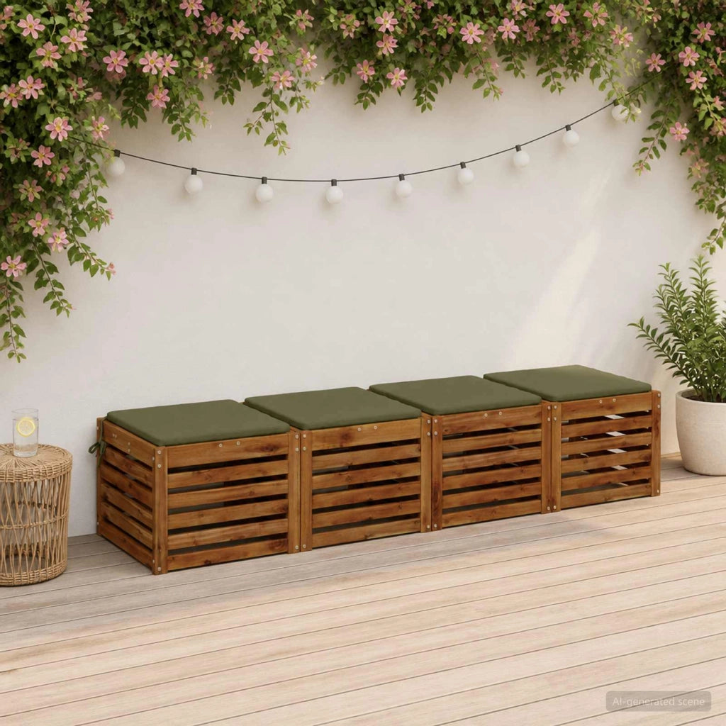 Cuscini per Sedia in 4 Pezzi SOEST 4 pz 100% Poliestere 944324