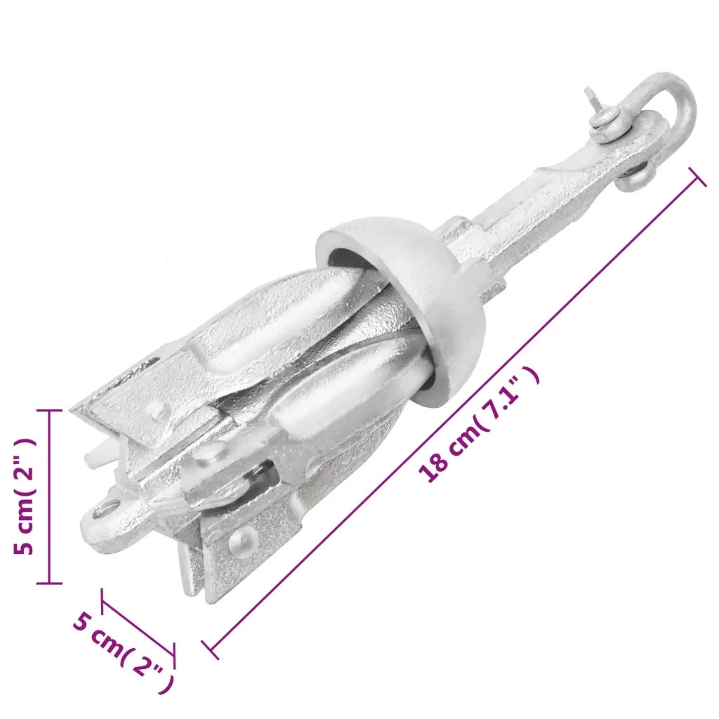 Ancora Pieghevole Argento 0,7 kg in Ghisa Zincata a Caldo 94269