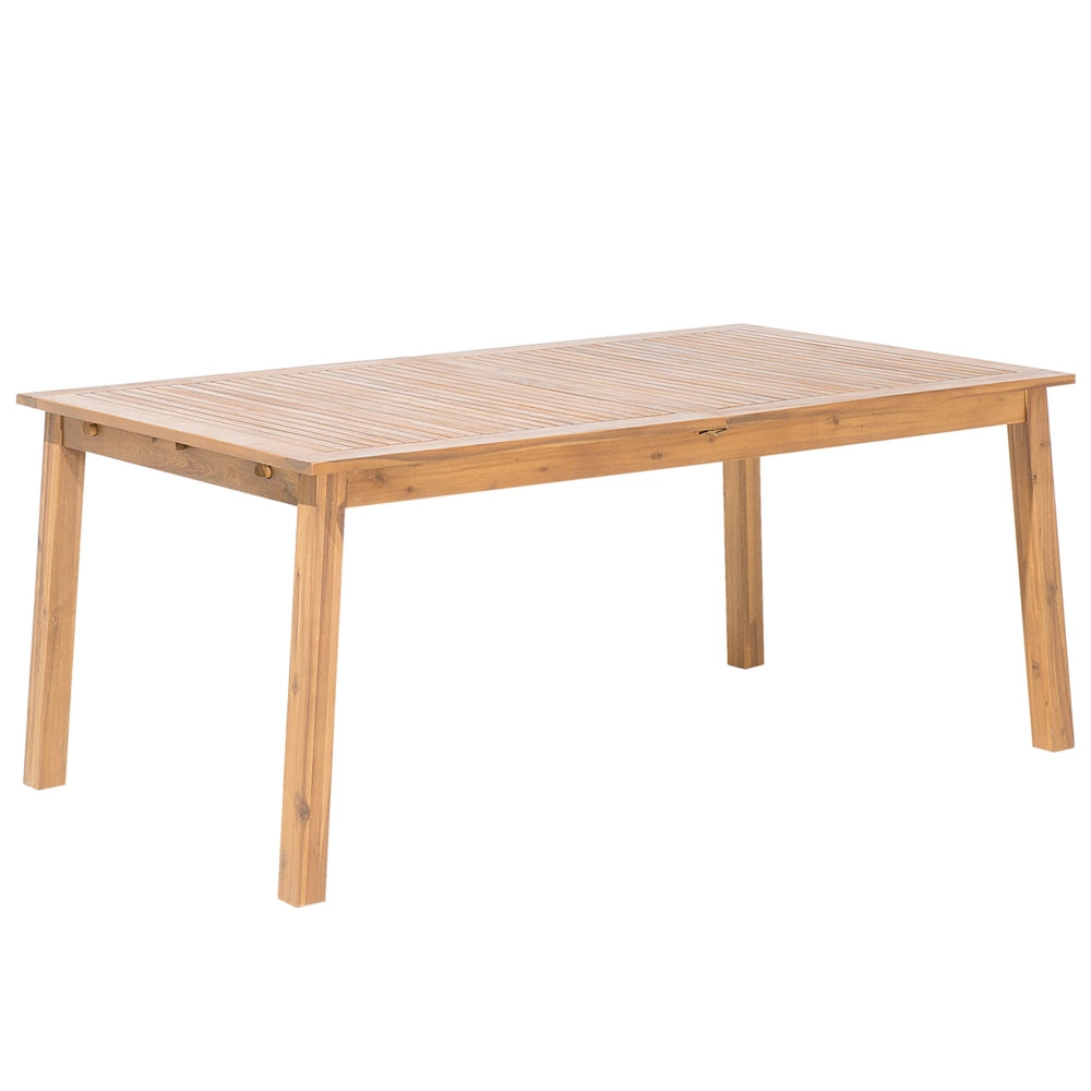 Set da pranzo da giardino Tavolo in marrone chiaro di acacia 8 sedie 9 pezzi