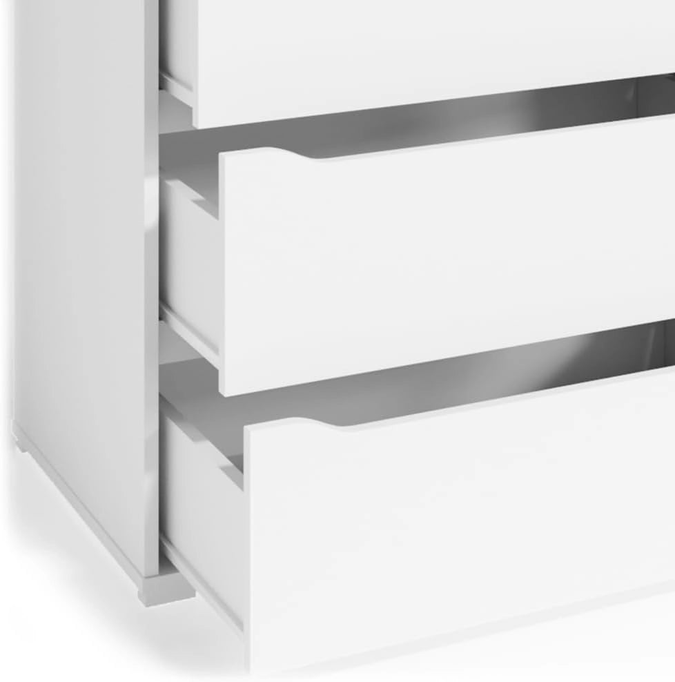 Cassettiera per camera da letto Ruben, Bianco, 48 x 101.6 cm, per riporre abiti e oggetti di uso quotidiano
