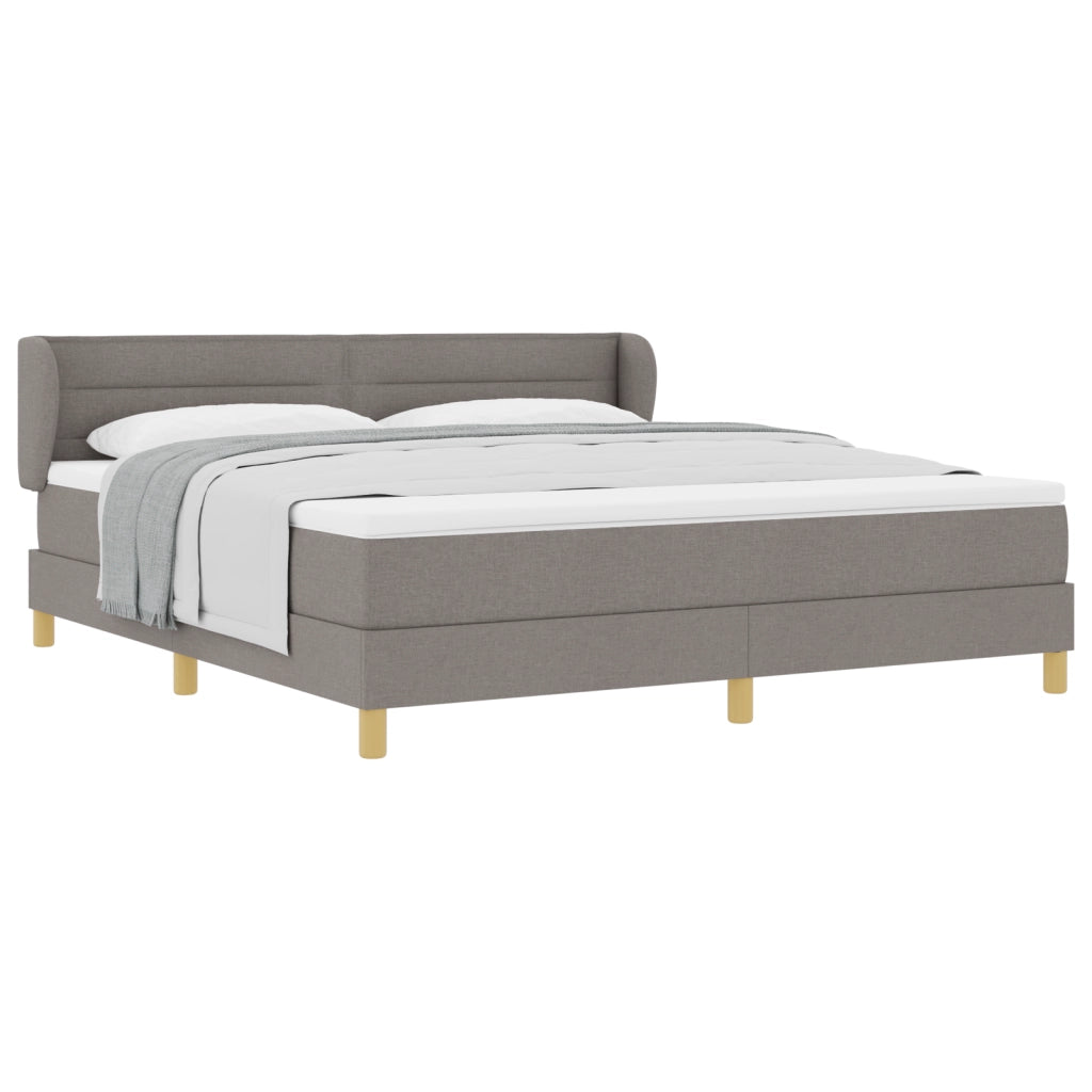 Box Spring Bed con Materasso Tortora 180x200 cm Tessuto