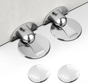 Set di fermatrici magnetiche invisibili - 2 pezzi con fissaggio adesivo e a viti - fermatrici porte a parete - protezione silenziosa per parete per casa, ufficio, camera da letto Fermatrici Porte