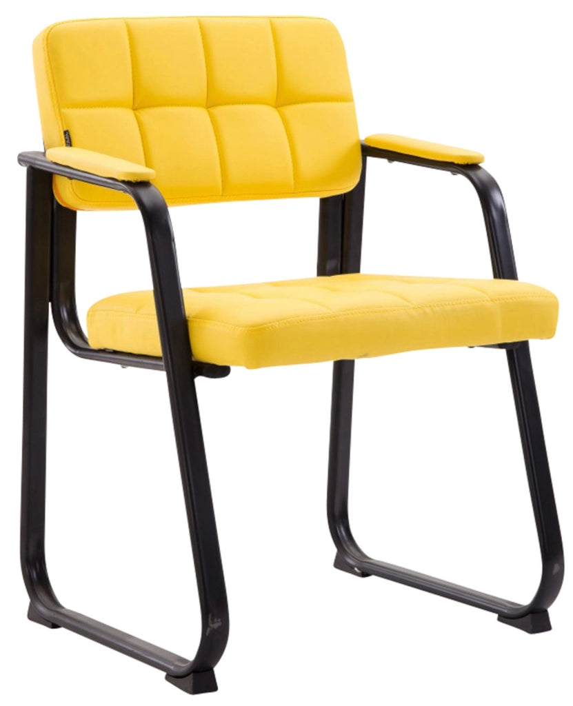 Set di 2 sedie per visitatori Canada B in finta pelle giallo