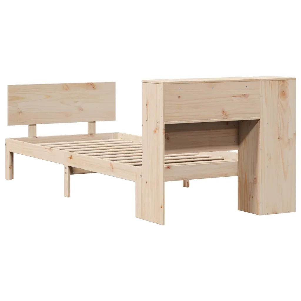 Giroletto con Libreria senza Materasso 75x190 cm in Legno Pino 3322642