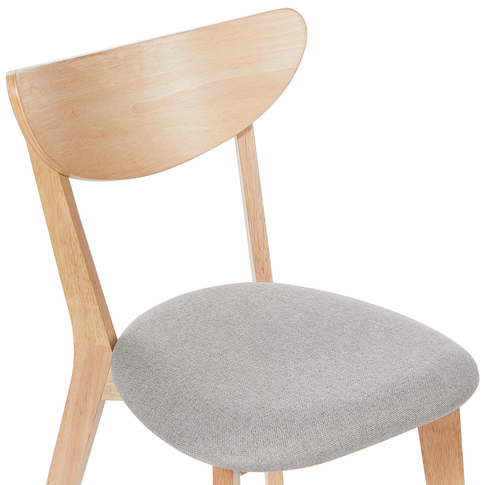 Set di 2 sedie da pranzo in legno chiaro con decorativo design moderno e tradizionale