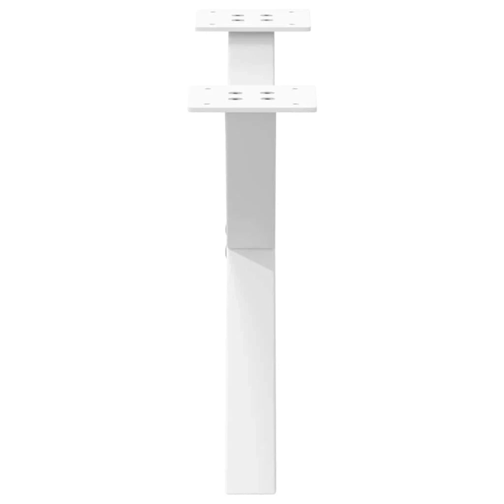 Set di 2 gambe robuste per tavolino da caffè a forma di X 60 x 30 cm con piedini regolabili acciaio bianco 02_0057156